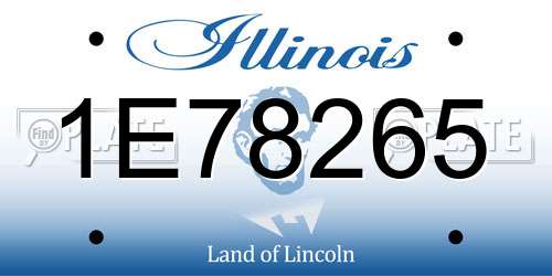 1E78265 Illinois License Plate