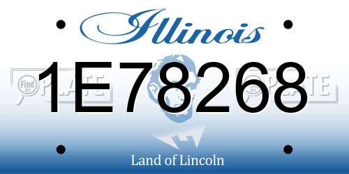 1E78268 Illinois License Plate