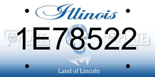 1E78522 Illinois License Plate