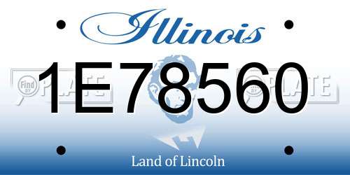 1E78560 Illinois License Plate