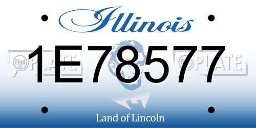 1E78577 Illinois License Plate