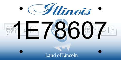 1E78607 Illinois License Plate