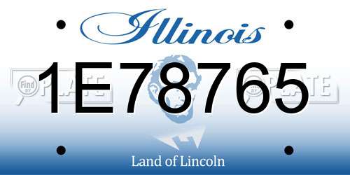 1E78765 Illinois License Plate
