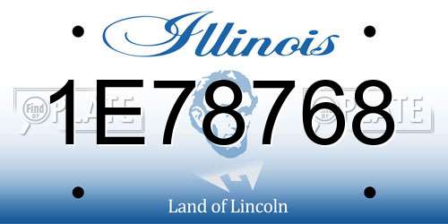1E78768 Illinois License Plate