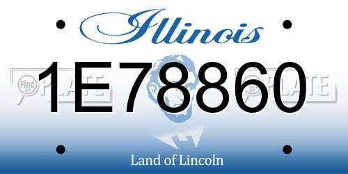 1E78860 Illinois License Plate
