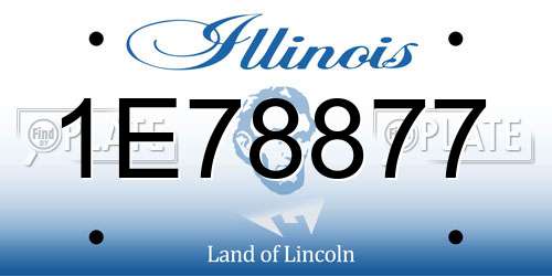 1E78877 Illinois License Plate