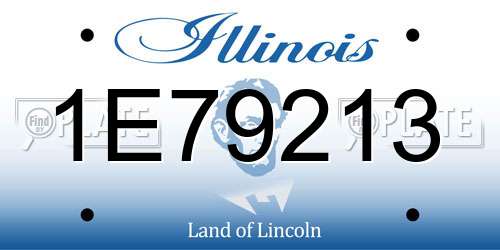 1E79213 Illinois License Plate