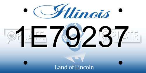 1E79237 Illinois License Plate
