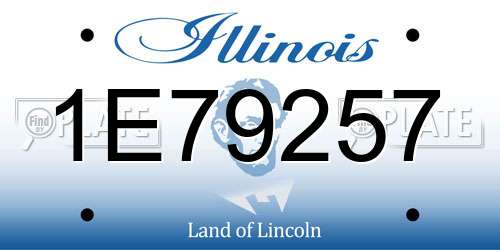 1E79257 Illinois License Plate