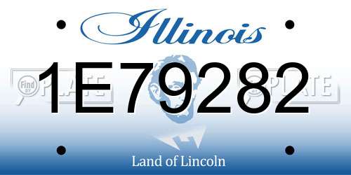 1E79282 Illinois License Plate