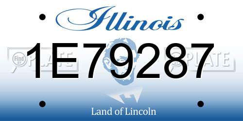 1E79287 Illinois License Plate