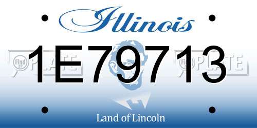 1E79713 Illinois License Plate