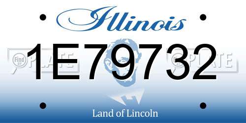 1E79732 Illinois License Plate