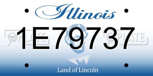 1E79737 Illinois License Plate