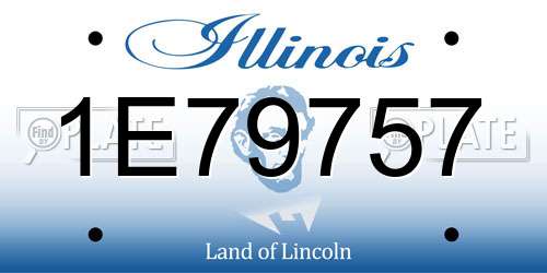 1E79757 Illinois License Plate