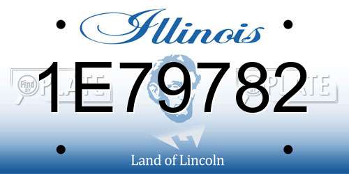 1E79782 Illinois License Plate