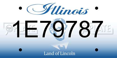 1E79787 Illinois License Plate