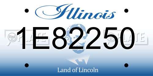 1E82250 Illinois License Plate
