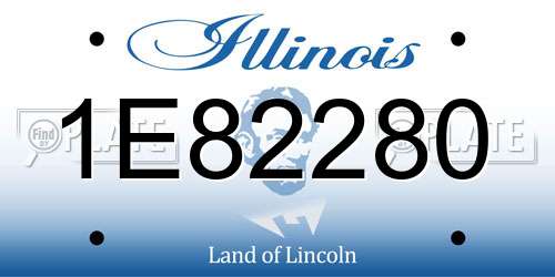 1E82280 Illinois License Plate