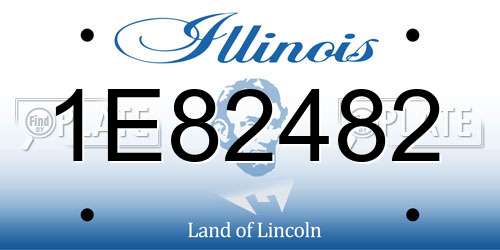 1E82482 Illinois License Plate