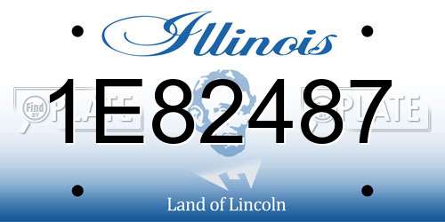 1E82487 Illinois License Plate