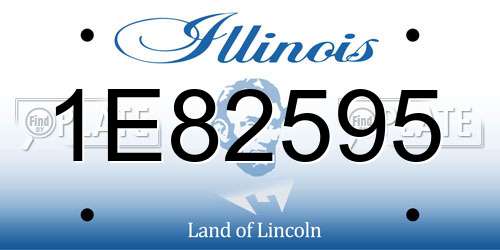 1E82595 Illinois License Plate