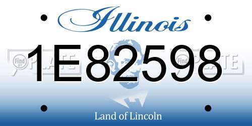 1E82598 Illinois License Plate