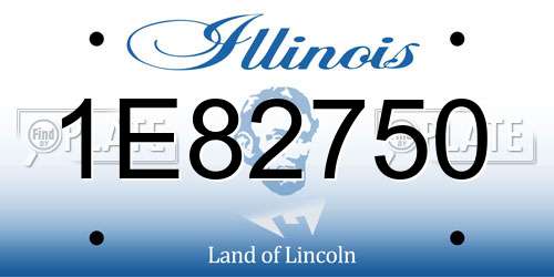 1E82750 Illinois License Plate