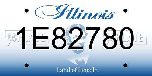 1E82780 Illinois License Plate