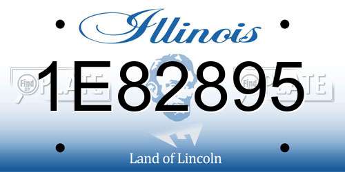 1E82895 Illinois License Plate