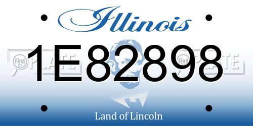 1E82898 Illinois License Plate