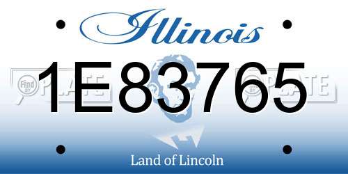 1E83765 Illinois License Plate