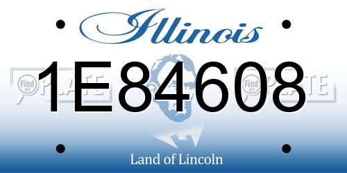 1E84608 Illinois License Plate