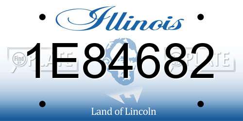 1E84682 Illinois License Plate