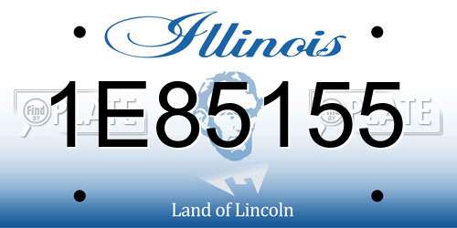 1E85155 Illinois License Plate