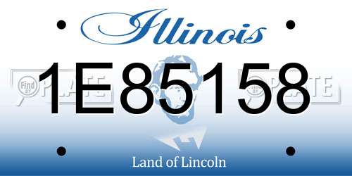 1E85158 Illinois License Plate