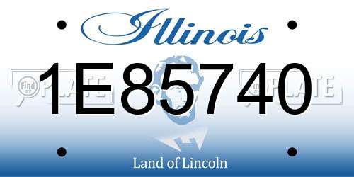 1E85740 Illinois License Plate