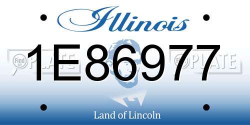 1E86977 Illinois License Plate