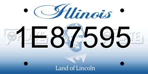 1E87595 Illinois License Plate