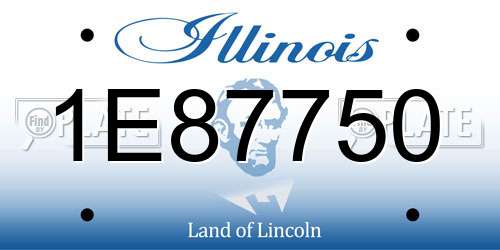 1E87750 Illinois License Plate