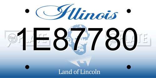 1E87780 Illinois License Plate
