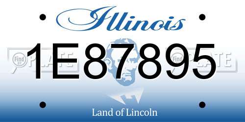 1E87895 Illinois License Plate