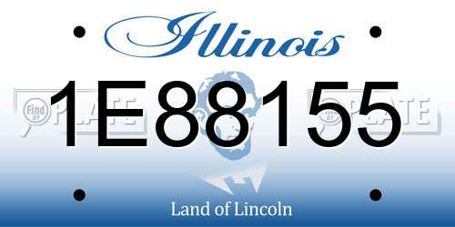 1E88155 Illinois License Plate