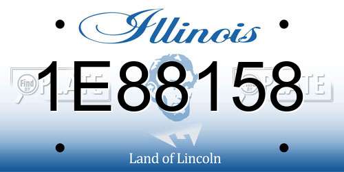 1E88158 Illinois License Plate
