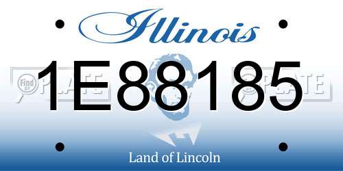 1E88185 Illinois License Plate