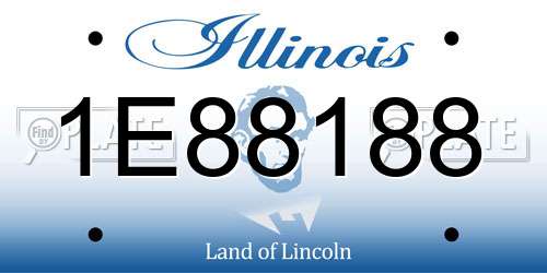 1E88188 Illinois License Plate