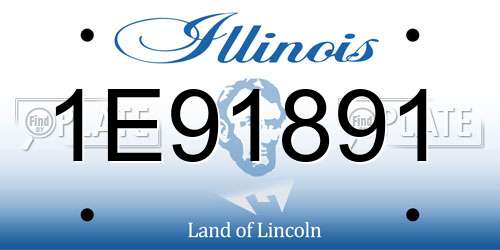 1E91891 Illinois License Plate
