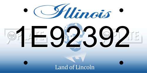 1E92392 Illinois License Plate