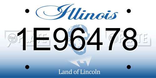 1E96478 Illinois License Plate