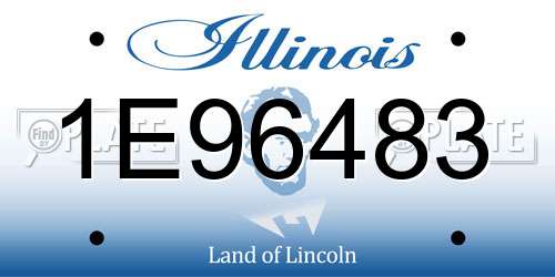 1E96483 Illinois License Plate